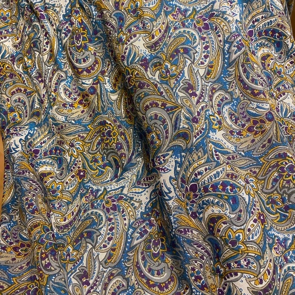 vintage Ship’N shore 14 paisley print midi skirt flowy summer blue king - Picture 11 of 13